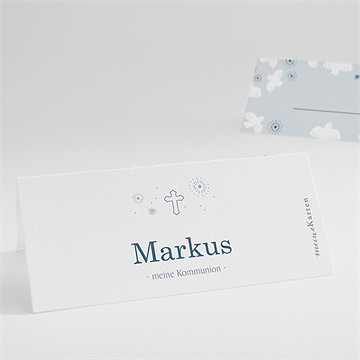 Tischkarte Kommunion höhenflug