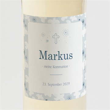Flaschenetikett Kommunion höhenflug