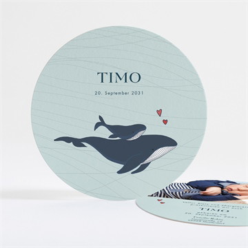 Geburtskarte mein kleiner walfisch
