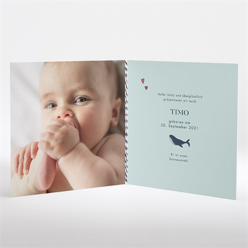 Geburtskarte mein kleiner walfisch - Vue 2