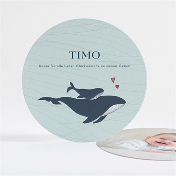 Dankeskarte Geburt mein kleiner walfisch