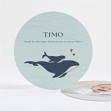Dankeskarte Geburt mein kleiner walfisch