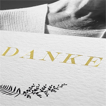 Trauerdanksagung fotocollage - gold - Vue 2