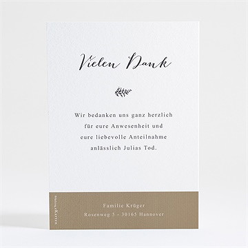 Trauerdanksagung fotocollage - gold - Vue 4