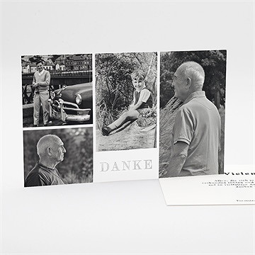 Trauerdanksagung Sein Roman - Silber