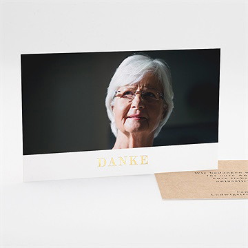 Trauerdanksagung in erinnerung - gold