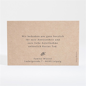 Trauerdanksagung in erinnerung - gold - Vue 4