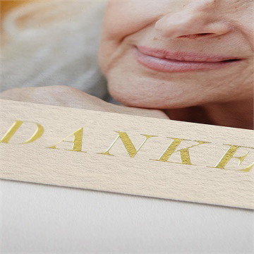 Trauerdanksagung Abschiedsgruß - Gold - Vue 2