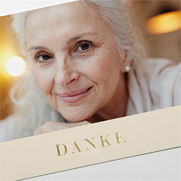 Trauerdanksagung Abschiedsgruß - Gold - Vue 3