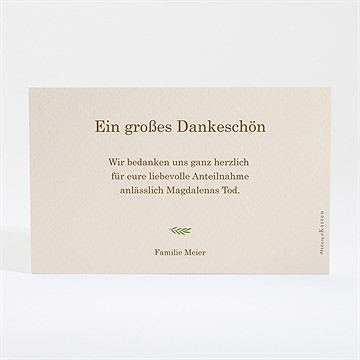 Trauerdanksagung Abschiedsgruß - Gold - Vue 4