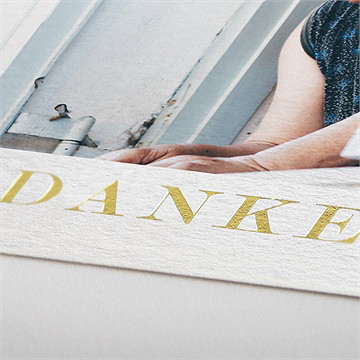 Trauerdanksagung Waldfrieden - Gold - Vue 2