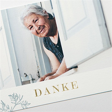 Trauerdanksagung Waldfrieden - Gold - Vue 3