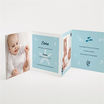 Einladung Taufe Fischschwarm - Vue 2