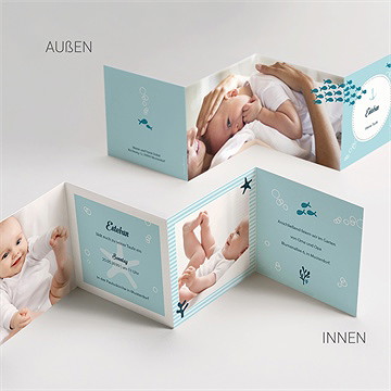 Einladung Taufe Fischschwarm - Vue 4