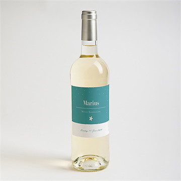 Flaschenetikett Kommunion Silberner Stern - Vue 2