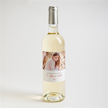 Flaschenetikett Kommunion Kupferblätterranke - Vue 2