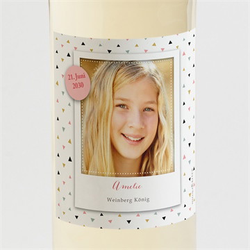 Flaschenetikett Kommunion Festlich modern