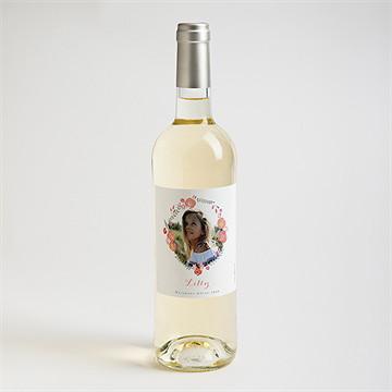 Flaschenetikett Kommunion Aquarellkranz - Vue 2