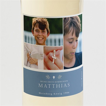 Flaschenetikett Kommunion vergiss mich nicht - magnet