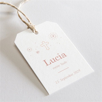 Geschenkanhänger Taufe taubenflug