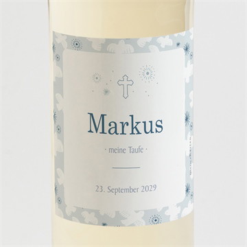 Flaschenetikett Taufe Horizont