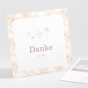 Dankeskarte Taufe taubenflug