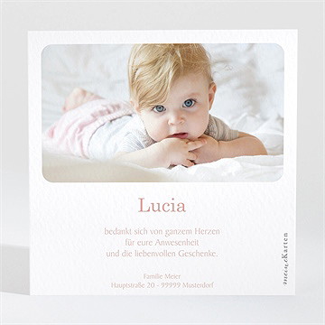 Dankeskarte Taufe taubenflug - Vue 2