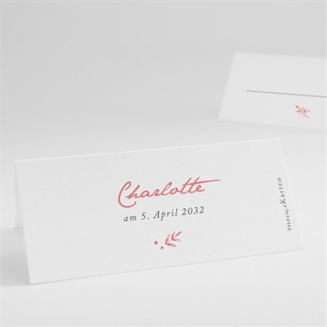 Tischkarte Kommunion kupferblätterranke