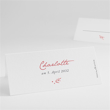 Tischkarte Kommunion kupferblätterranke