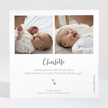 Dankeskarte Geburt häschen - Vue 2