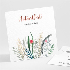 Antwortkarte Hochzeit frühlingsdüfte