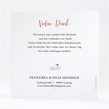 Dankeskarte Hochzeit frühlingsdüfte - vue 4