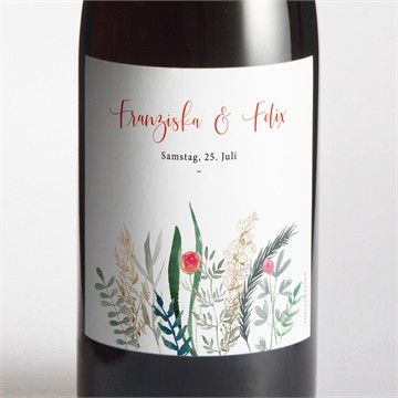 Flaschenetikett Hochzeit Frühlingsdüfte