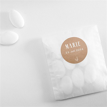 Aufkleber Taufe foto auf kraftpapier - Vue 4