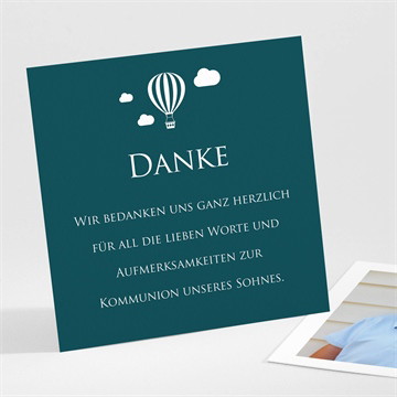 Dankeskarte Kommunion schöne kleine symbole