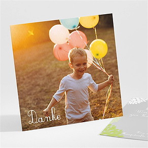 Dankeskarte Kommunion blumen mit tauben
