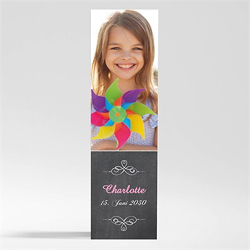 Dankeskarte Kommunion weizenähren rosa - magnet