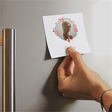 Dankeskarte Kommunion aquarellkranz - magnet - Vue 2