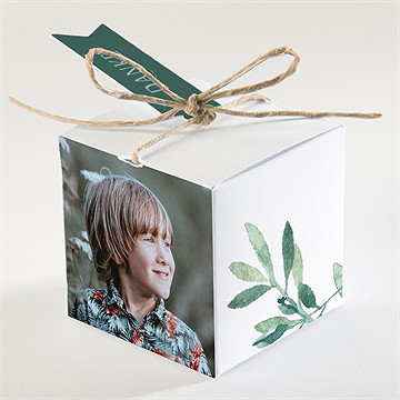 Geschenkbox Kommunion Blätter Und Vergoldung - Vue 2