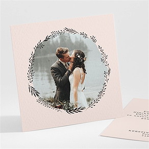 Dankeskarte Hochzeit in pink und weiß