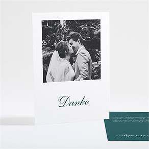 Dankeskarte Hochzeit klassisches monogramm