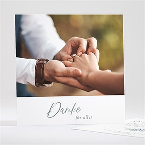 Dankeskarte Hochzeit initialen