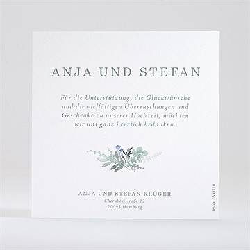 Dankeskarte Hochzeit initialen - Vue 2