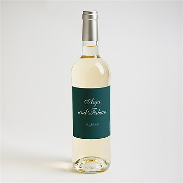 Flaschenetikett Hochzeit klassisches monogramm - Vue 2
