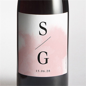 Flaschenetikett Hochzeit Schwarz Und Pastell