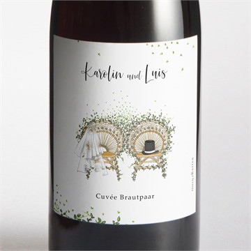 Flaschenetikett Hochzeit Landkunstliebe