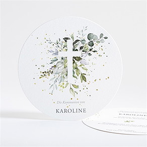 Einladung Kommunion hoffnung - gold