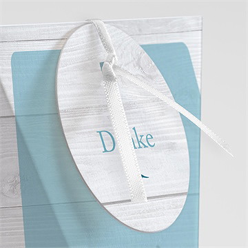 Geschenkbox Taufe blaue schleife - schachtel - Vue 2