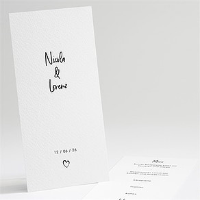 Menükarte Hochzeit wir