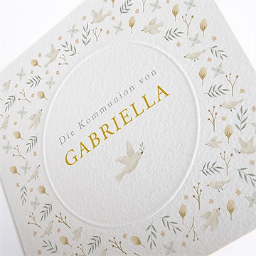 Einladung Kommunion wahrhaftigkeit - prägung rund - Vue 2